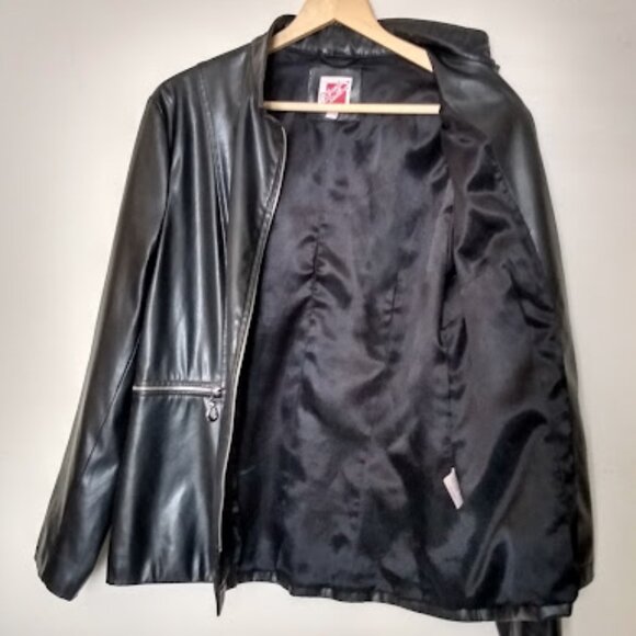 Black Faux Leather Jacket - Picture 4 of 16